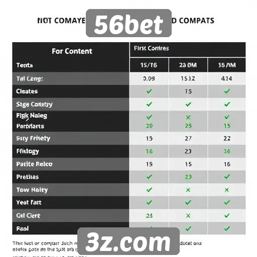 Comparativo entre 56bet e concorrentes do setor